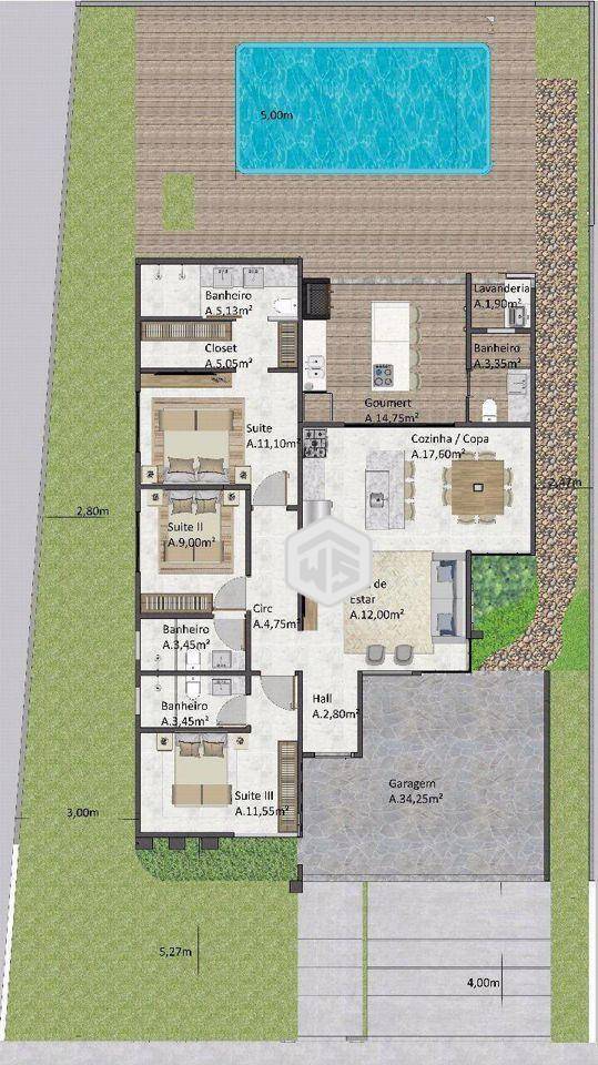 Casa de Condomínio, 3 quartos - Foto 5