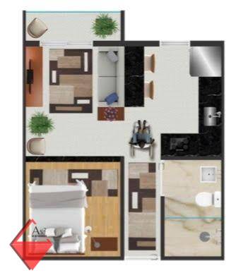 Apartamento à venda com 1 quarto, 35m² - Foto 12