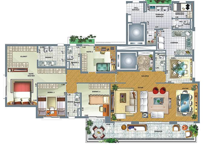 Apartamento à venda com 4 quartos, 189m² - Foto 9