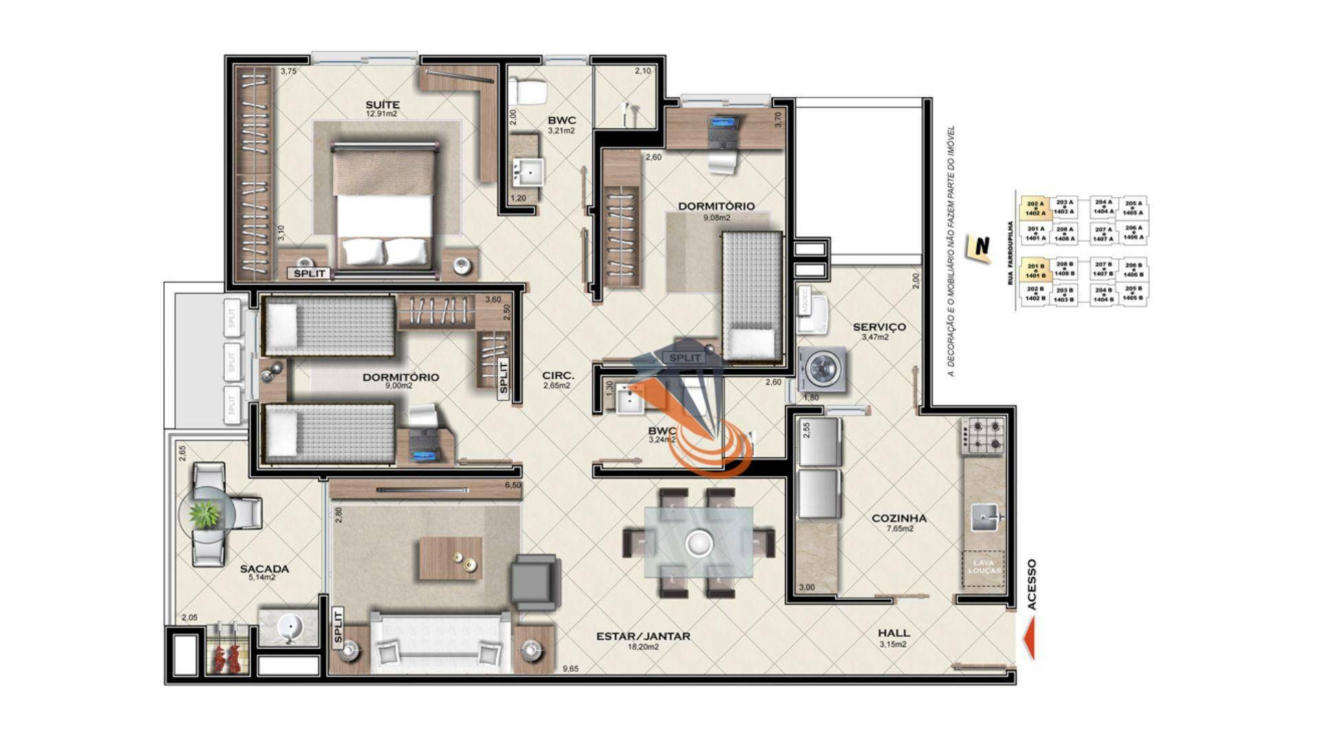 Apartamento à venda com 3 quartos, 93m² - Foto 19