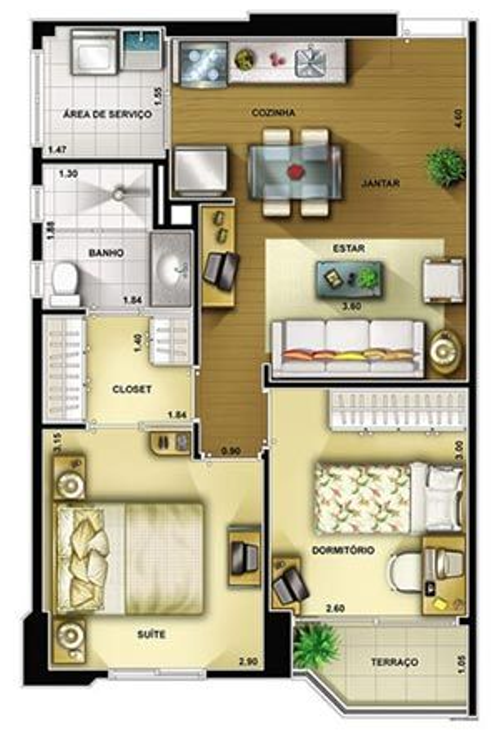 Apartamento à venda com 2 quartos, 102m² - Foto 3