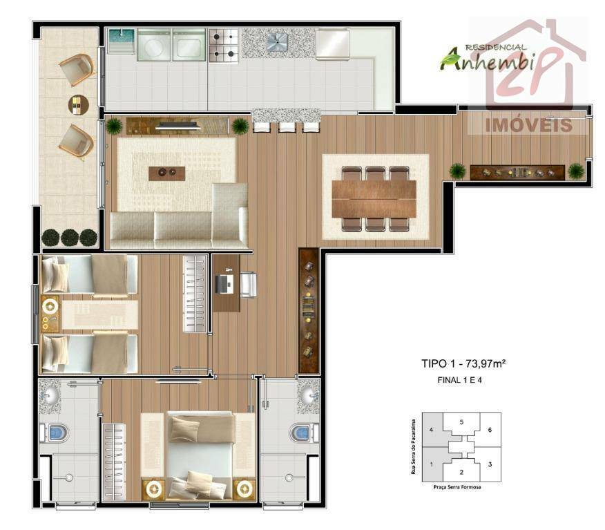 Apartamento à venda com 2 quartos, 70m² - Foto 4