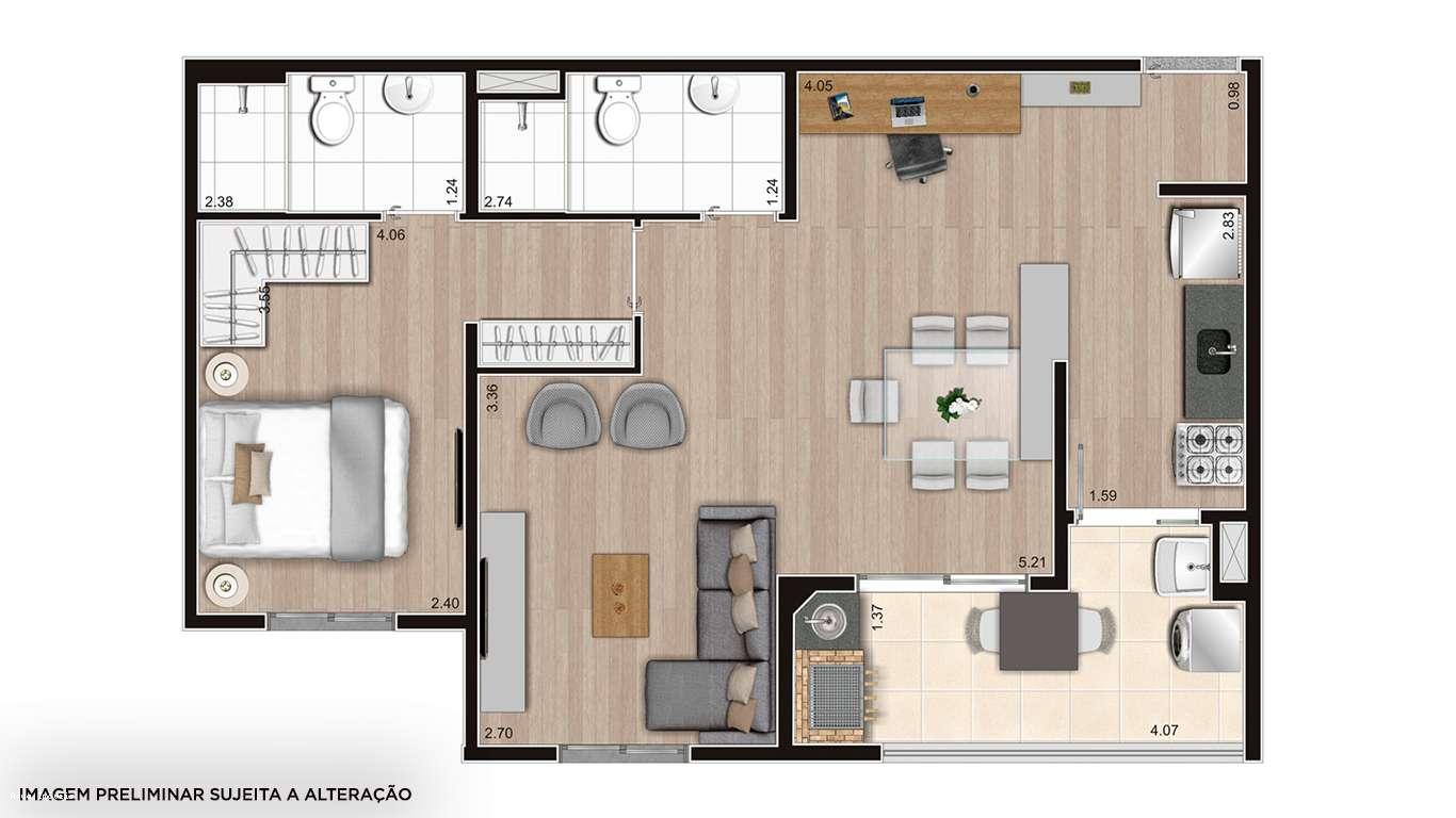 Apartamento à venda com 2 quartos, 60m² - Foto 16