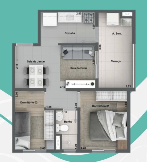 Apartamento à venda com 2 quartos, 43m² - Foto 37