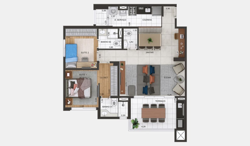 Apartamento à venda com 3 quartos, 120m² - Foto 26