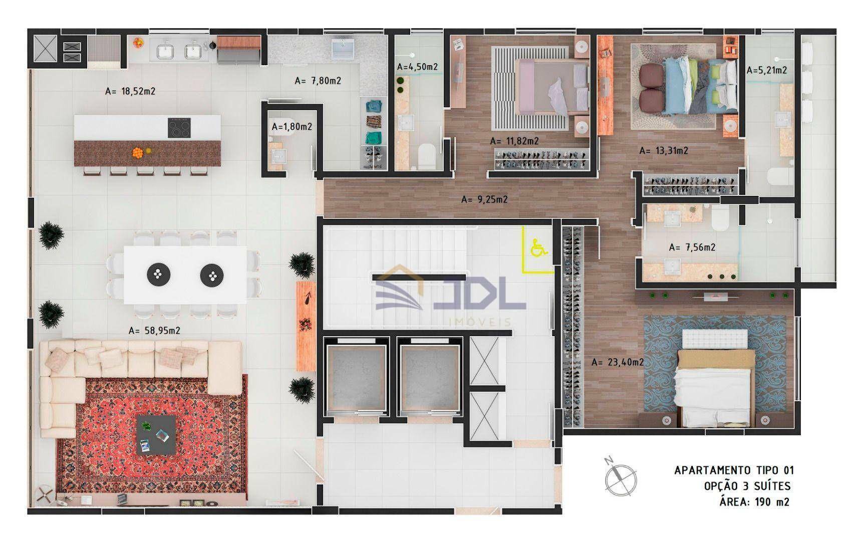 Apartamento à venda com 3 quartos, 170m² - Foto 34