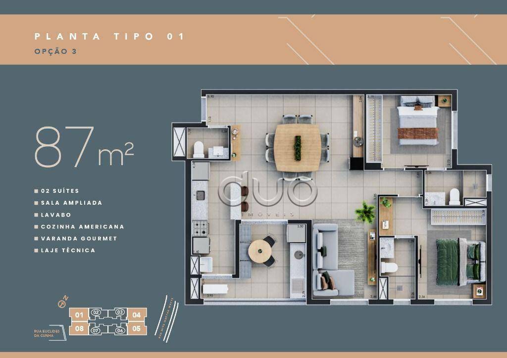 Apartamento à venda com 3 quartos, 87m² - Foto 5