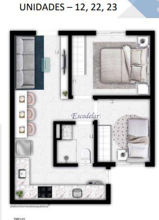 Apartamento à venda com 2 quartos, 31m² - Foto 12