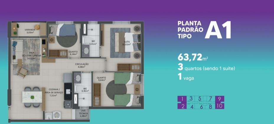 Apartamento à venda com 2 quartos, 51m² - Foto 12