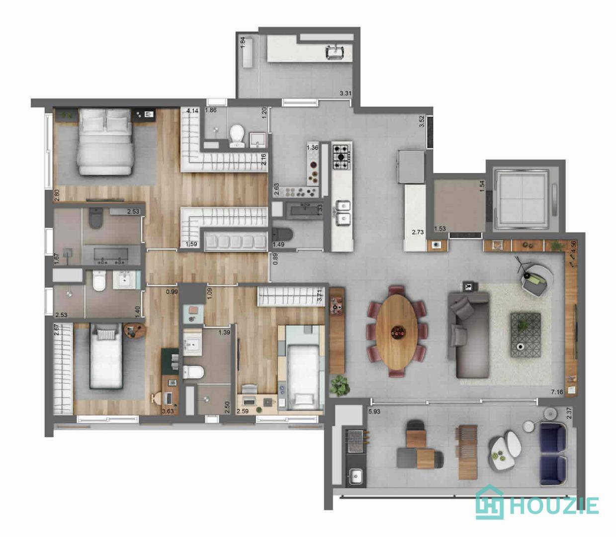 Apartamento à venda com 3 quartos, 146m² - Foto 16