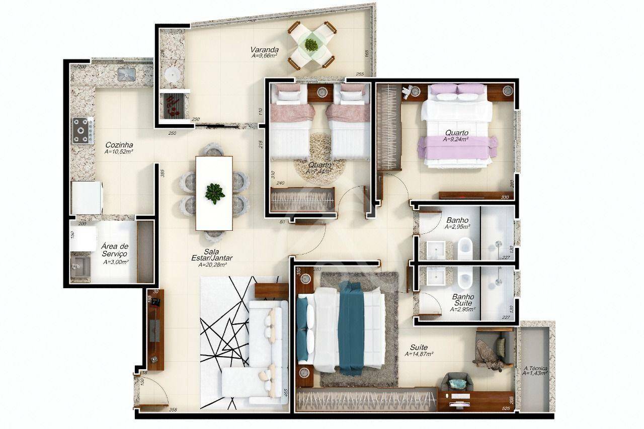 Apartamento à venda com 2 quartos, 72m² - Foto 8