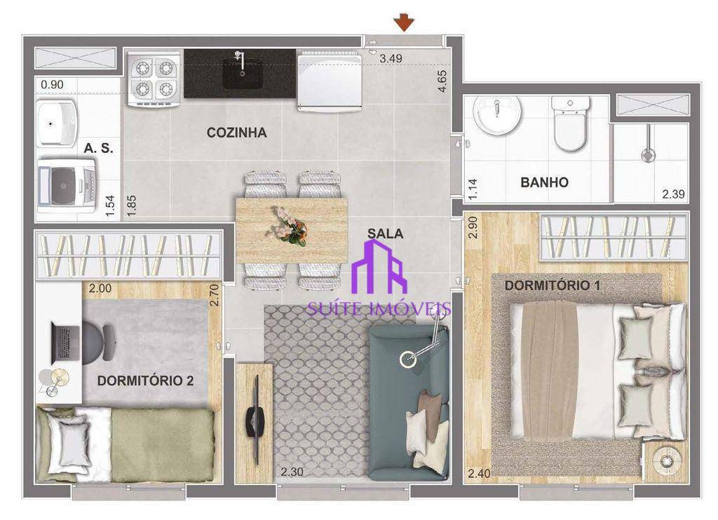 Apartamento à venda com 1 quarto, 34m² - Foto 5