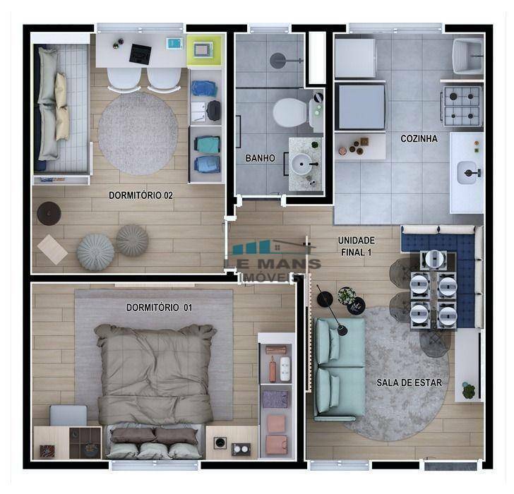 Apartamento à venda com 2 quartos, 45m² - Foto 8