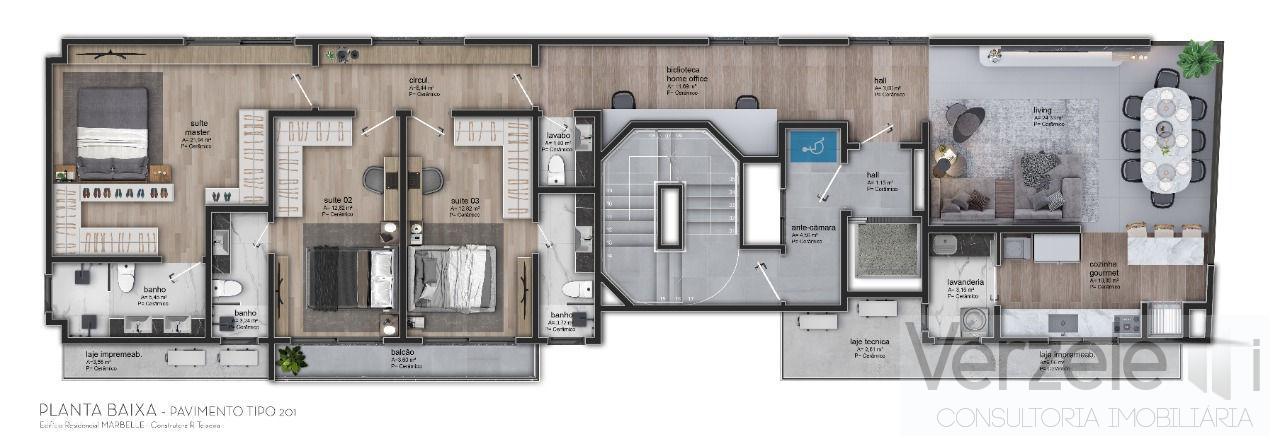 Apartamento à venda com 3 quartos, 143m² - Foto 17