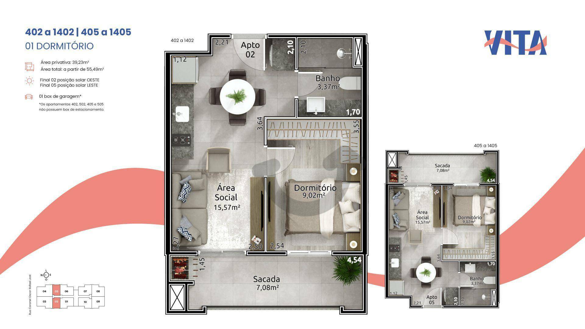 Apartamento à venda com 1 quarto, 53m² - Foto 2