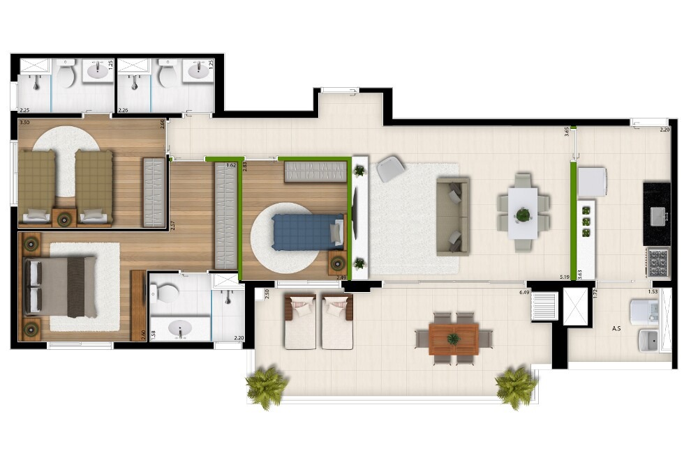 Apartamento à venda com 3 quartos, 105m² - Foto 5