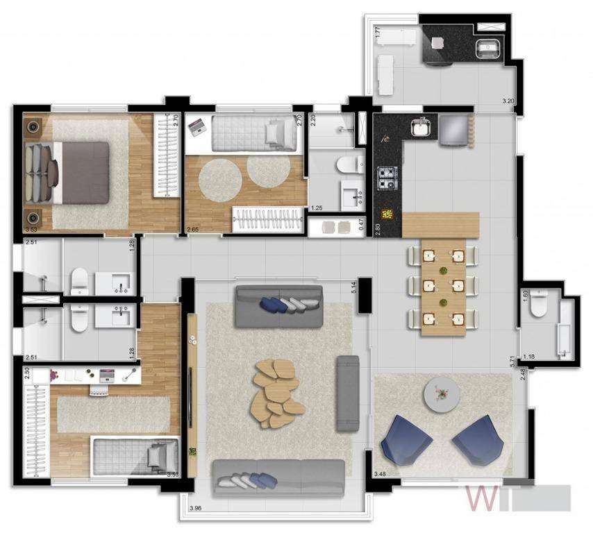 Apartamento à venda com 3 quartos, 113m² - Foto 14