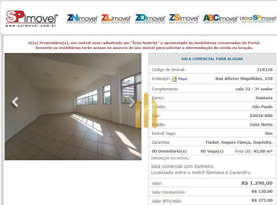 Conjunto Comercial-Sala para alugar, 45m² - Foto 4