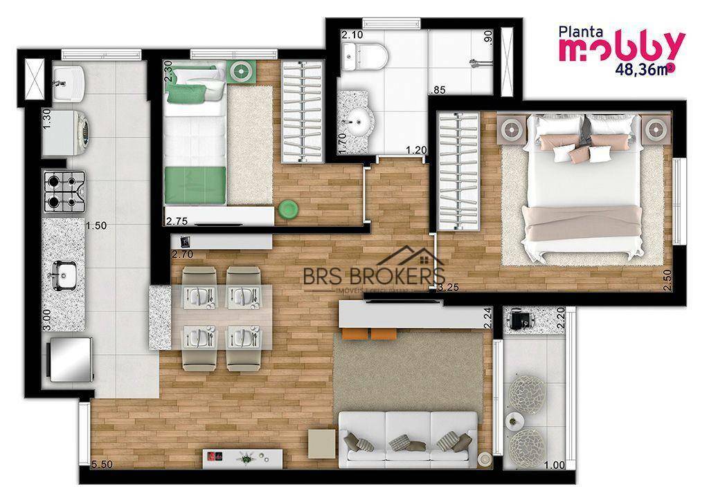 Apartamento à venda com 2 quartos, 45m² - Foto 39