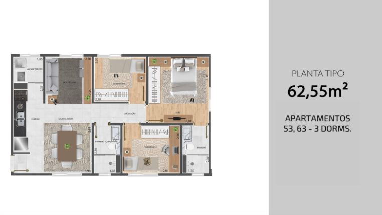 Apartamento à venda com 3 quartos, 59m² - Foto 29