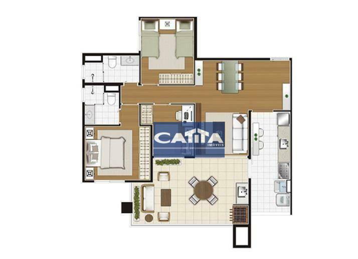 Apartamento à venda com 2 quartos, 96m² - Foto 1