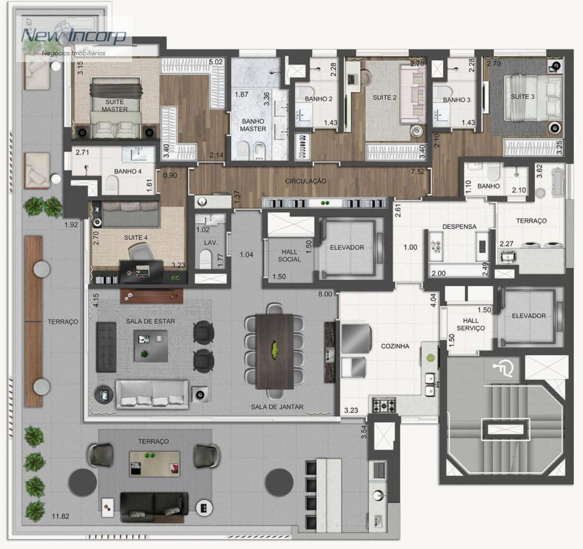 Apartamento à venda com 4 quartos, 252m² - Foto 21