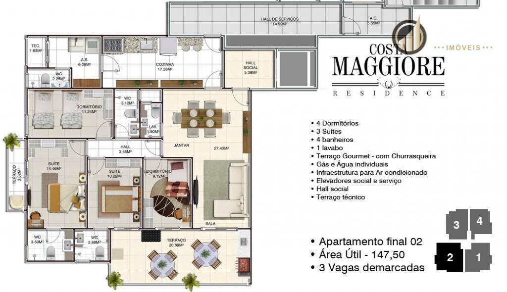 Apartamento à venda com 4 quartos, 147m² - Foto 54