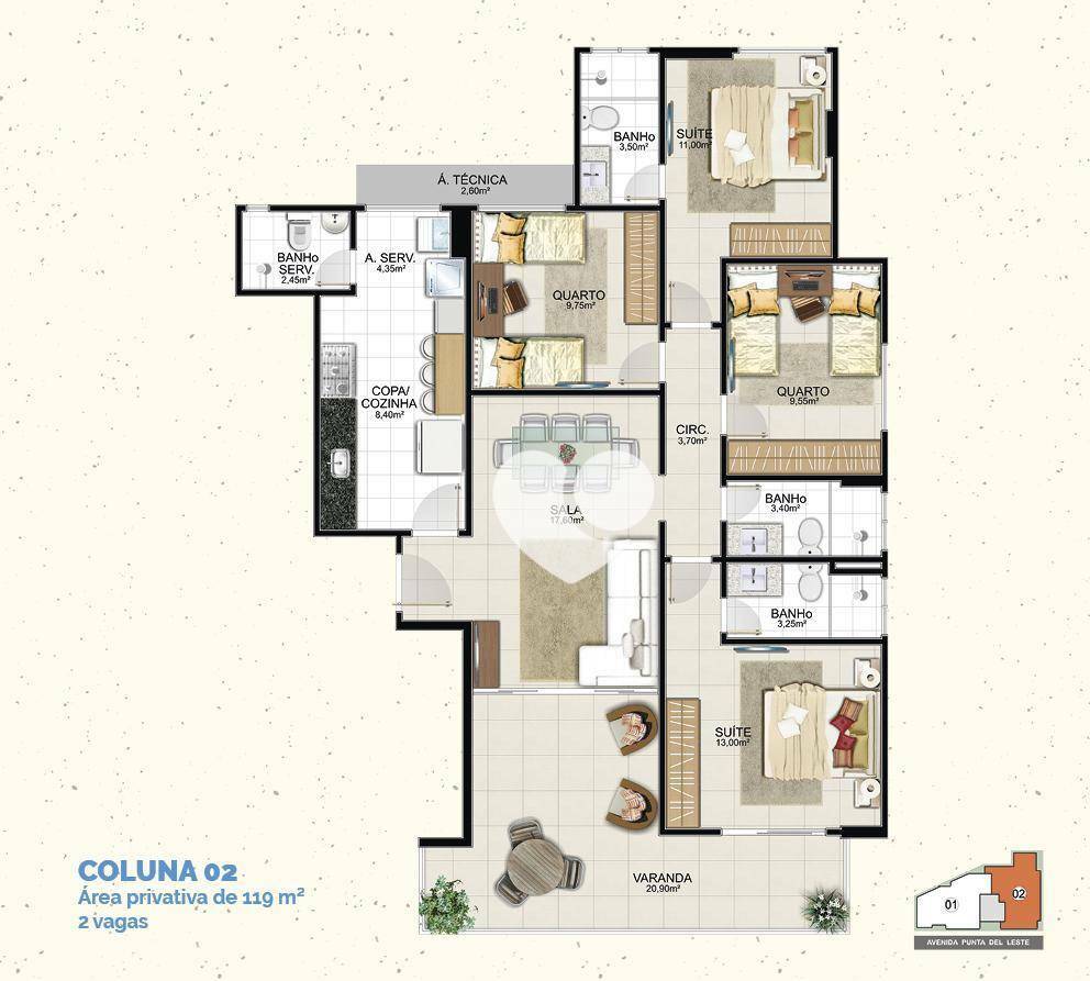 Apartamento à venda com 4 quartos, 119m² - Foto 43