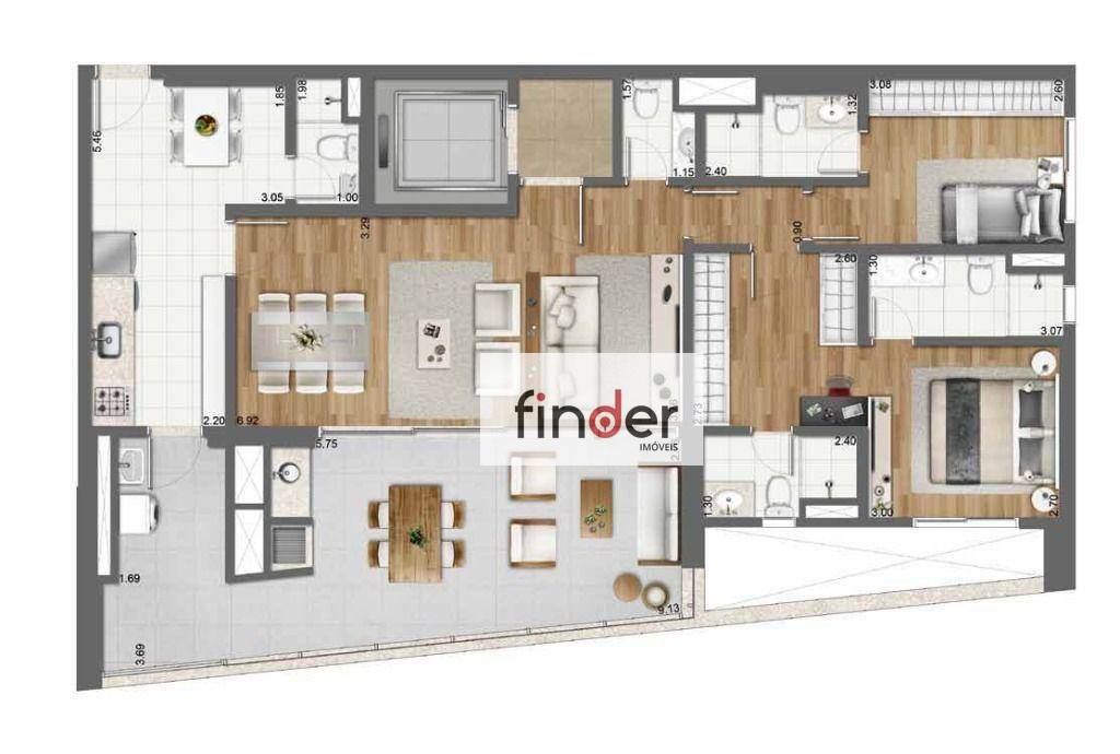 Apartamento à venda com 3 quartos, 128m² - Foto 24