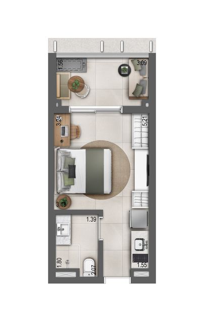 Kitnet e Studio à venda com 1 quarto, 49m² - Foto 5