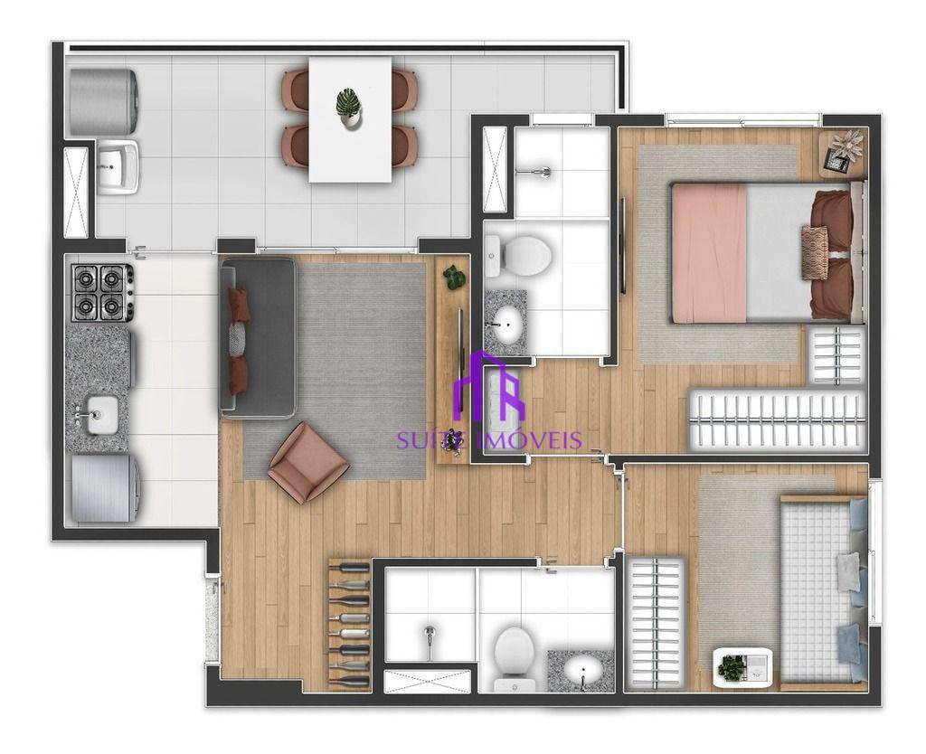 Apartamento à venda com 2 quartos, 40m² - Foto 32