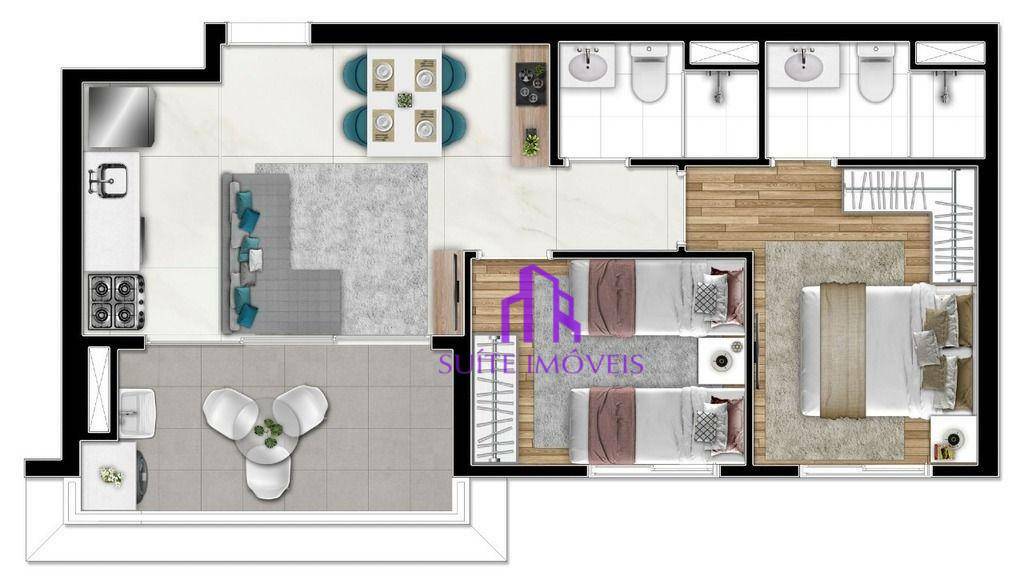 Apartamento à venda com 2 quartos, 49m² - Foto 19