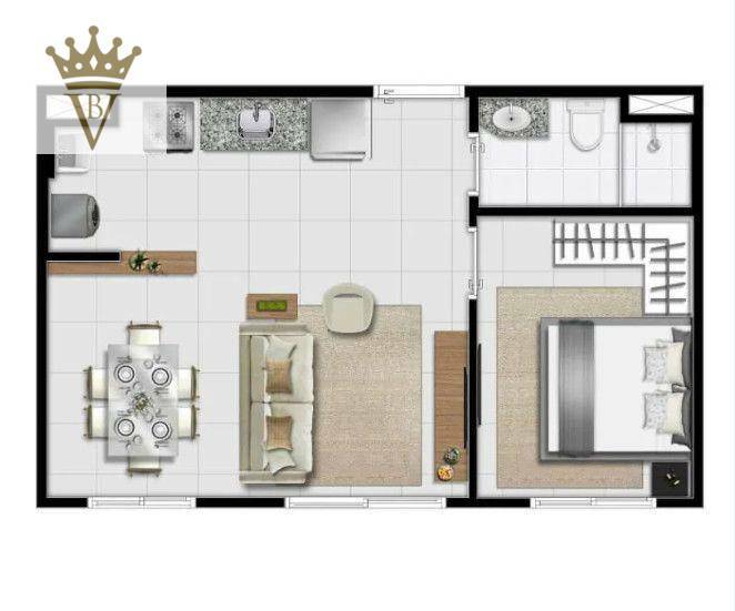 Apartamento para alugar com 1 quarto, 35m² - Foto 2