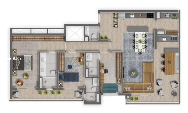 Apartamento à venda com 3 quartos, 122m² - Foto 1