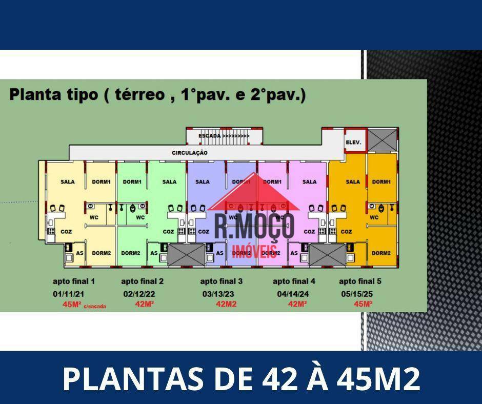 Apartamento à venda com 2 quartos, 42m² - Foto 4