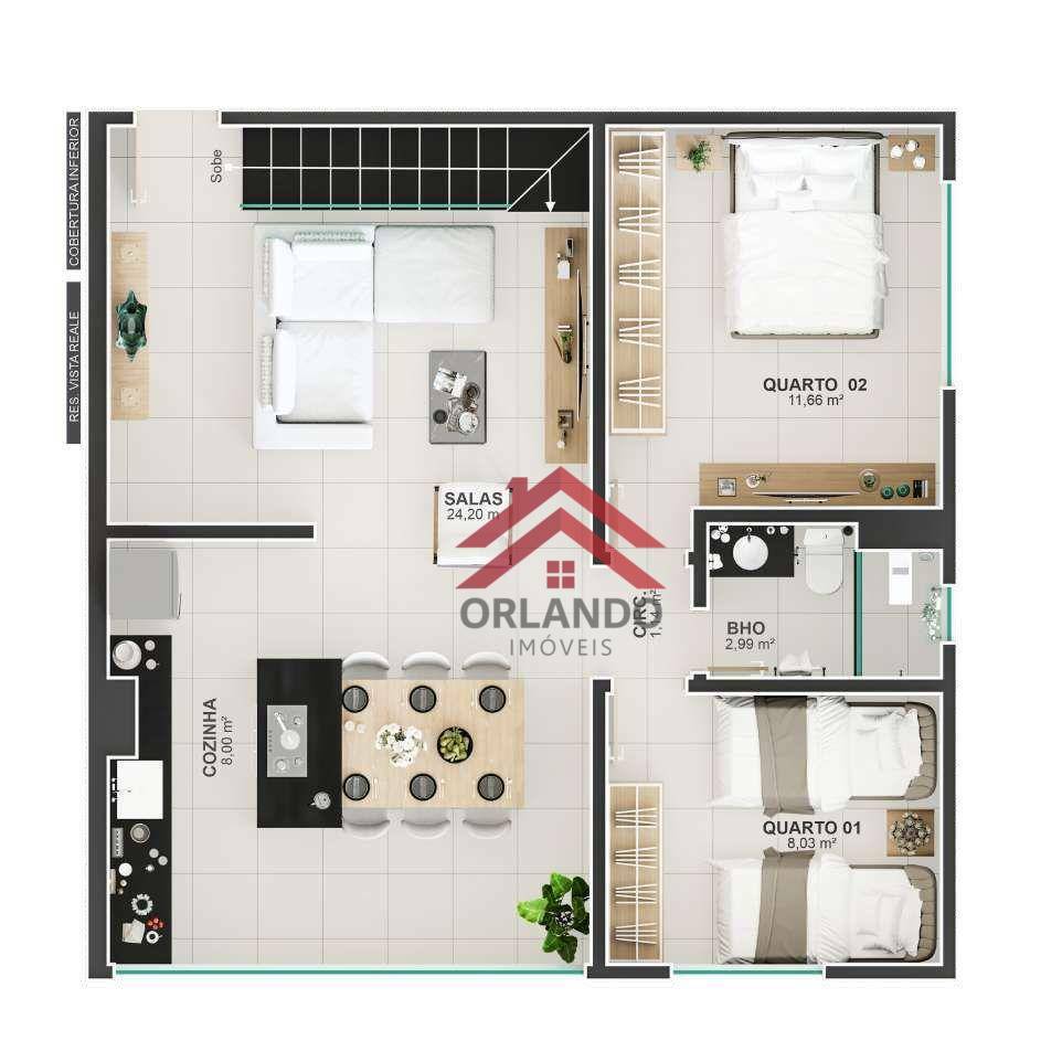 Apartamento à venda com 2 quartos, 59m² - Foto 22