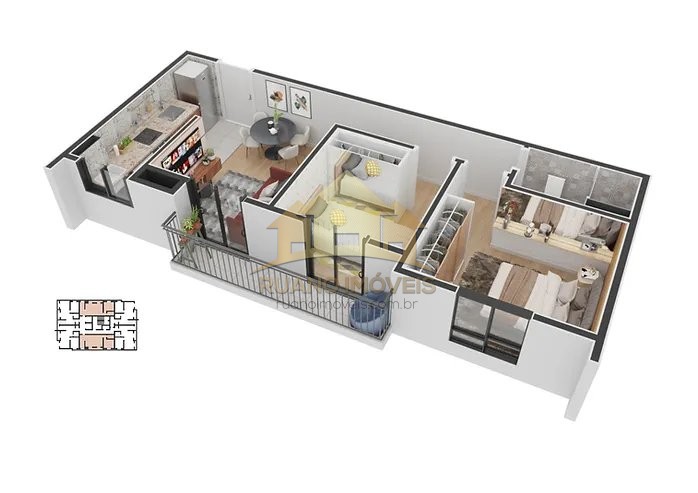 Apartamento à venda com 2 quartos, 40m² - Foto 6