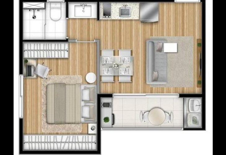 Apartamento à venda com 1 quarto, 35m² - Foto 3