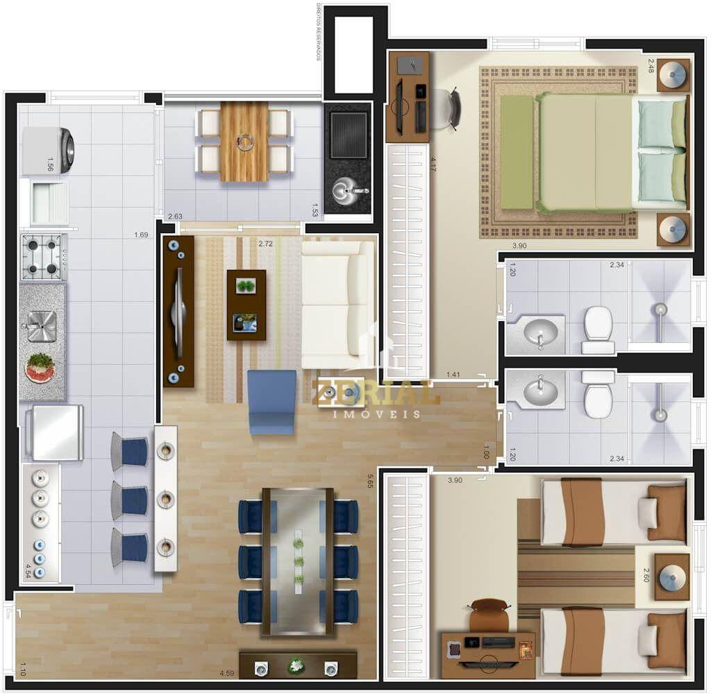 Apartamento à venda com 2 quartos, 70m² - Foto 9