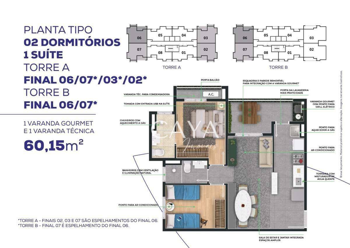 Apartamento à venda com 2 quartos, 60m² - Foto 24