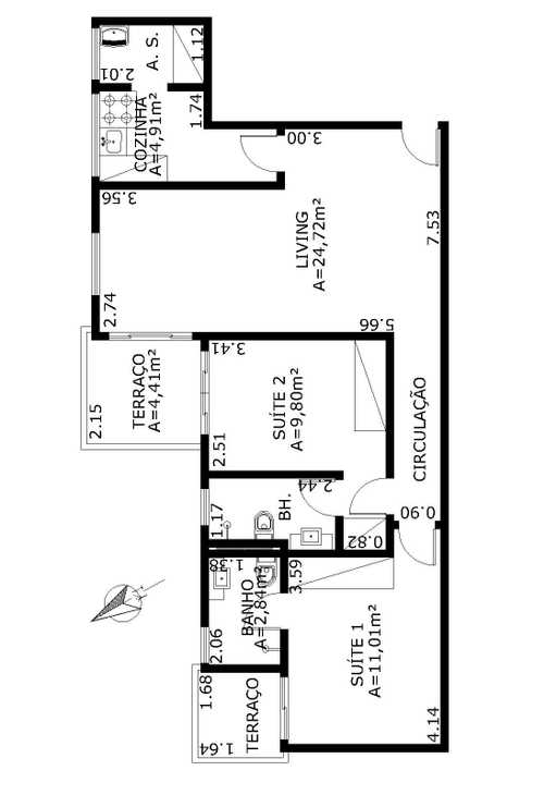 Apartamento à venda com 2 quartos, 136m² - Foto 10