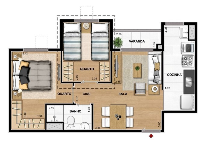 Apartamento à venda com 1 quarto, 6587m² - Foto 24