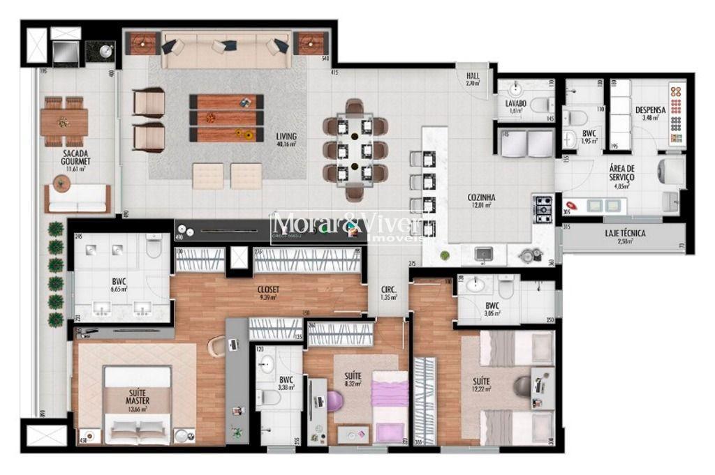 Apartamento à venda com 3 quartos, 161m² - Foto 23