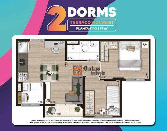 Apartamento à venda com 2 quartos, 37m² - Foto 39