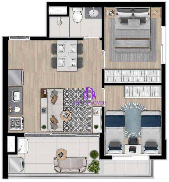 Apartamento à venda com 2 quartos, 45m² - Foto 3