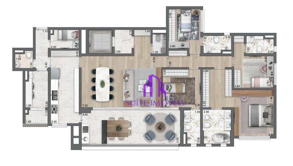 Apartamento à venda com 4 quartos, 213m² - Foto 26