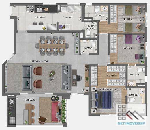 Apartamento à venda com 3 quartos, 132m² - Foto 20