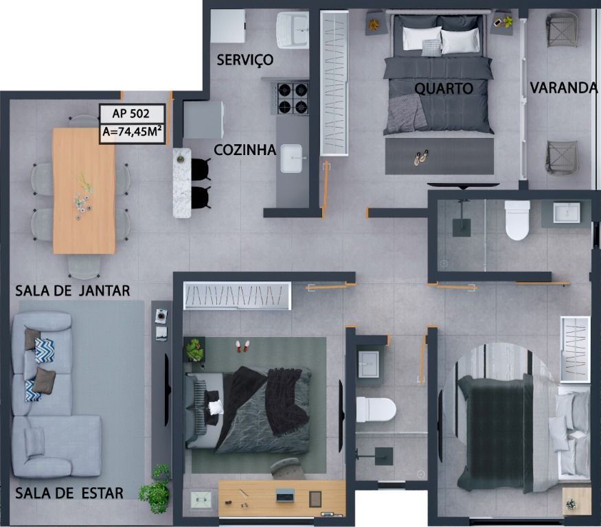 Apartamento à venda com 2 quartos, 54m² - Foto 28