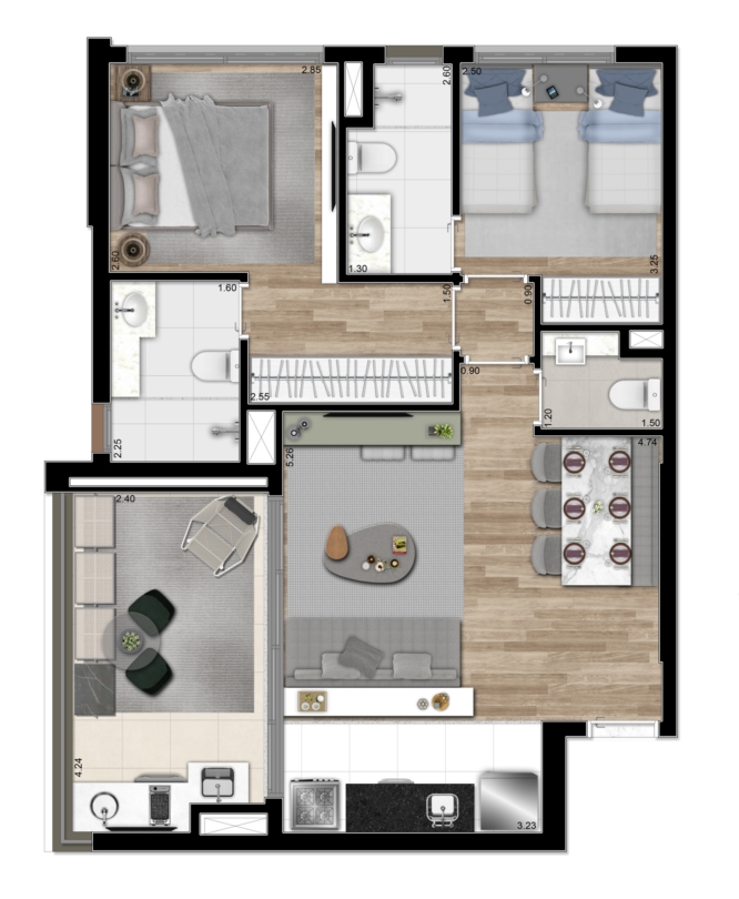 Apartamento à venda com 2 quartos, 72m² - Foto 18