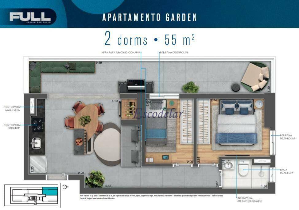 Apartamento à venda com 2 quartos, 55m² - Foto 20